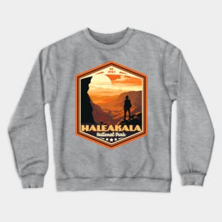 Haleakala  National Park Vintage WPA Style National Parks Art Crewneck Sweatshirt